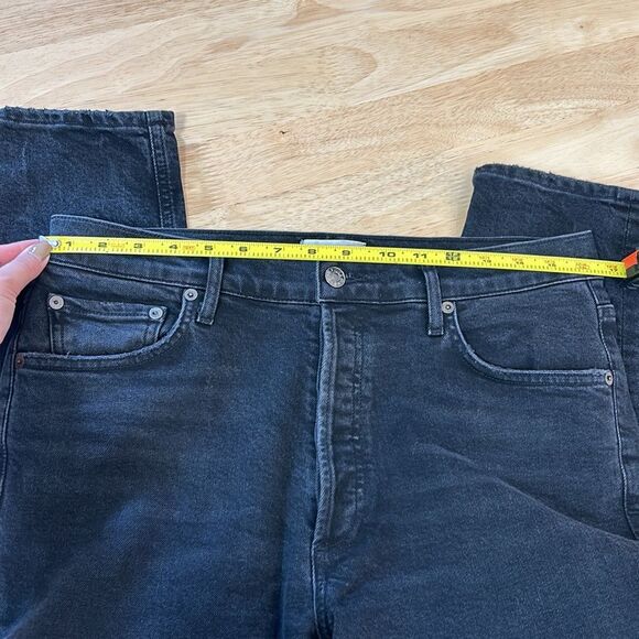 Agolde Nico High Rise Black Wash Slim Jeans - Picture 11 of 12